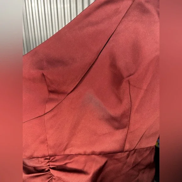 Women’s NWT NBD Red Designer Slim One Shoulder Long Sleeve Midi Dress Size XXS - Picture 6 of 8